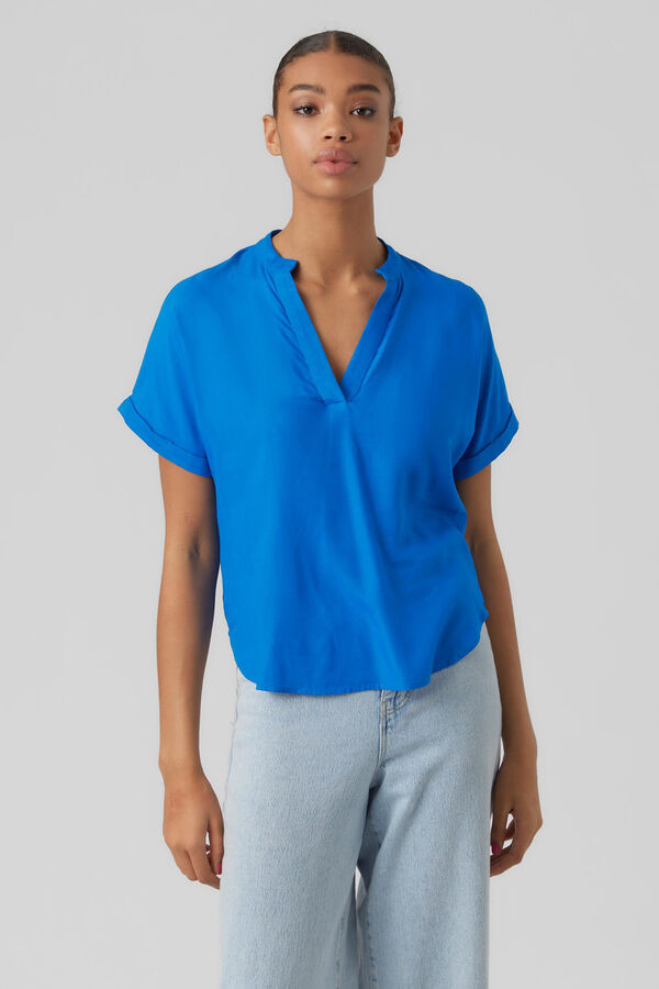 Vero Moda  Top básico de manga curta Azul