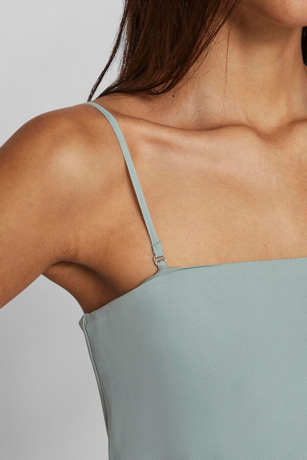 Vila Vestido de fiesta largo de tirantes Verde