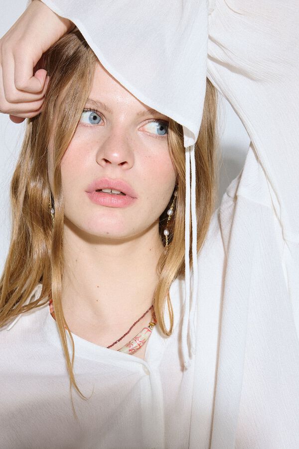 Slowlove Camisa blanca fluida Blanco