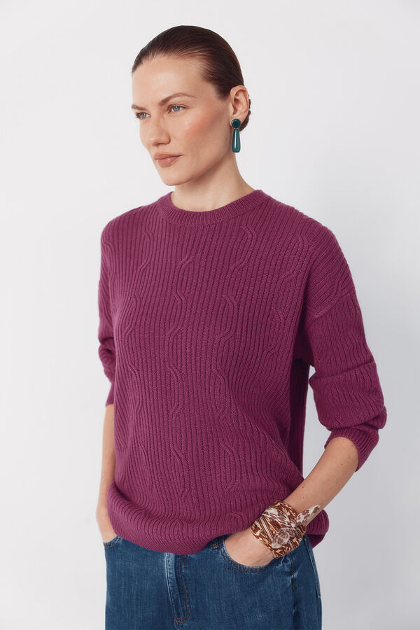 Cortefiel Camisola de toque suave Roxo