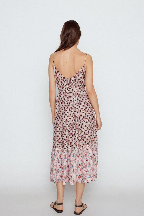 Slowlove Vestido tirantes lunares Estampado blanco