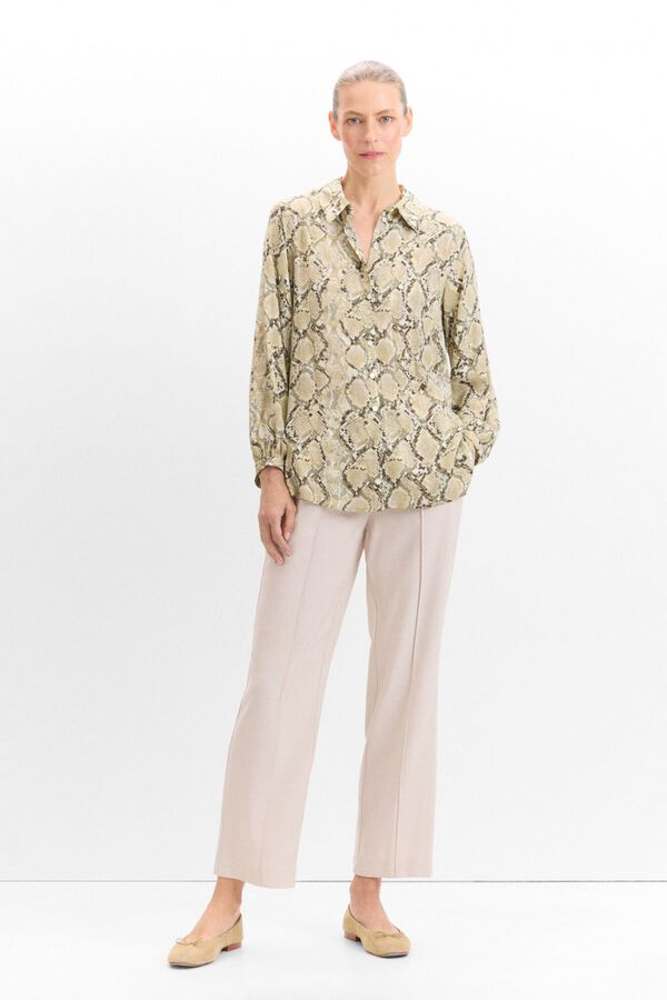 Cortefiel Blusa camisera serpiente Multicolor