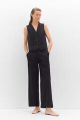 Cortefiel Pantal&oacute;n cargo ancho Negro