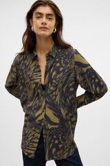 Vero Moda Camisa estampada manga larga Verde oscuro