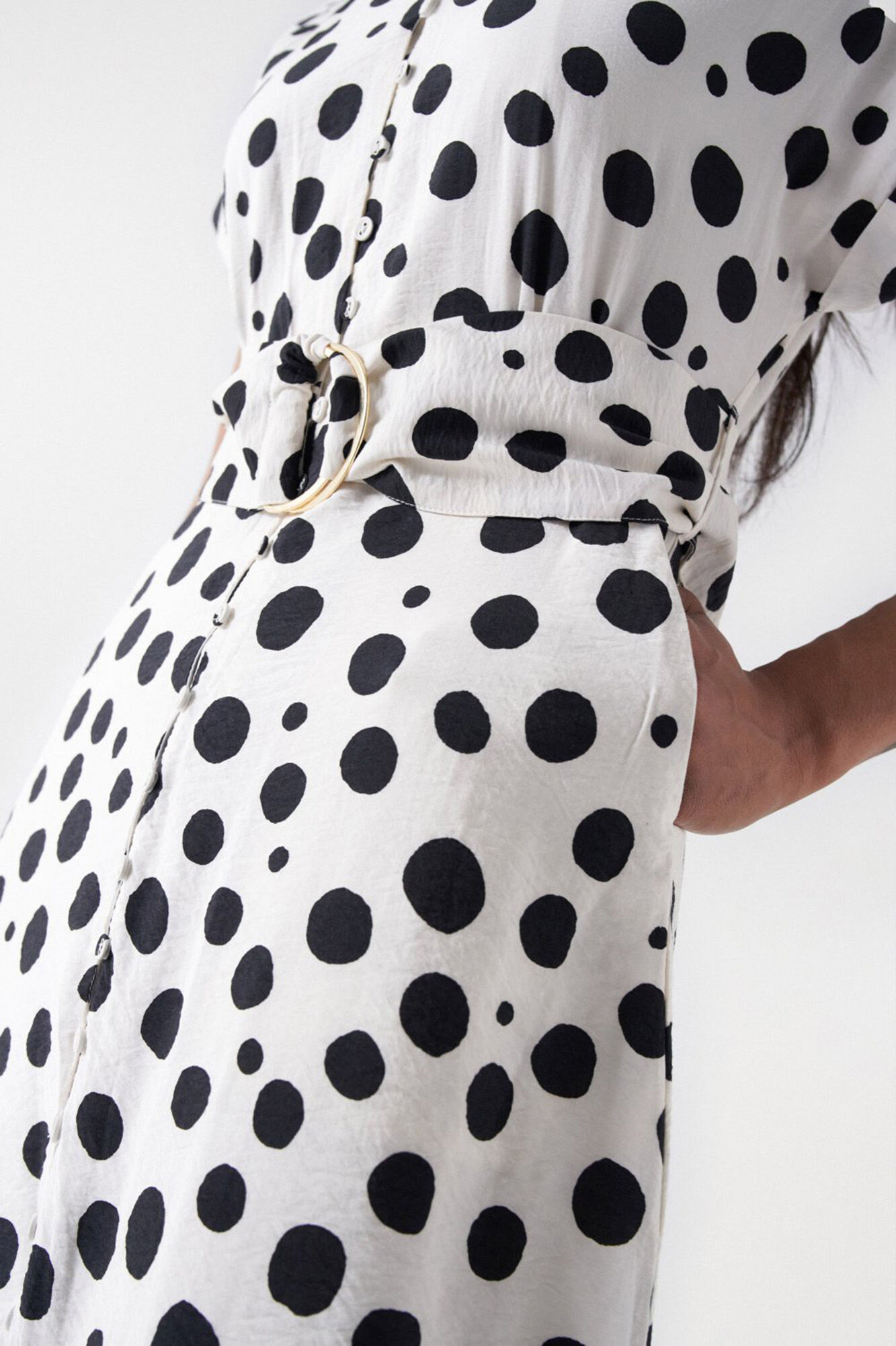 Salsa Jeans Vestido midi de lunares