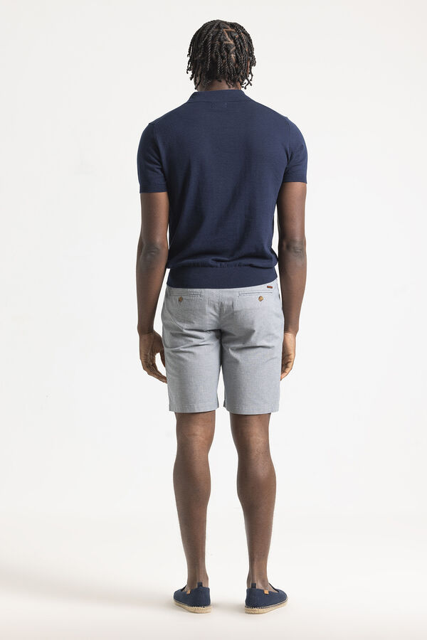 PuroEGO Bermuda microcuadro Azul marino