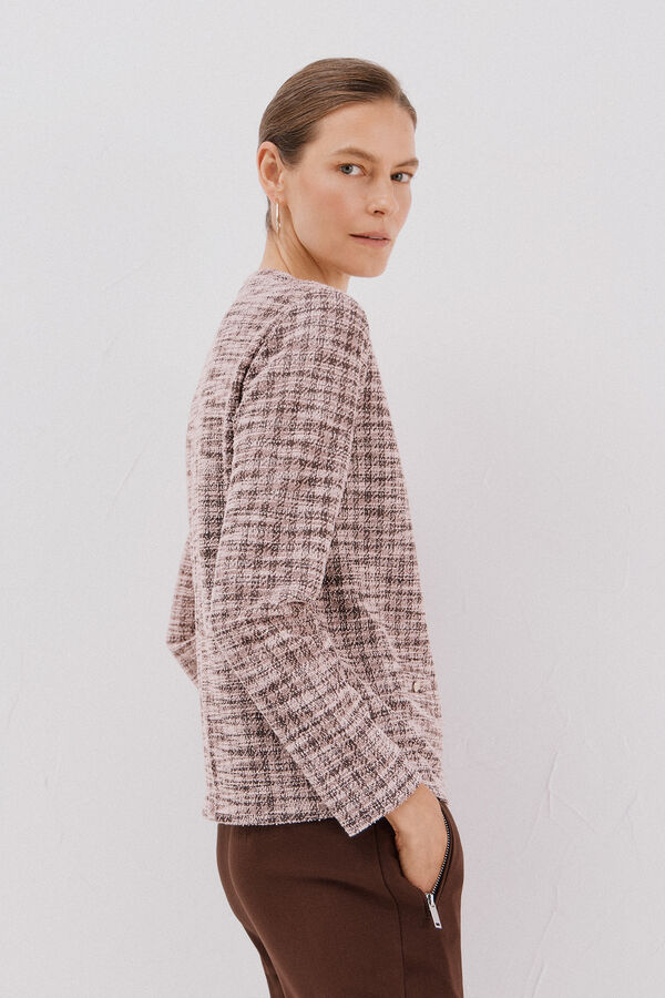 Cortefiel C&aacute;rdigan tweed Rosa