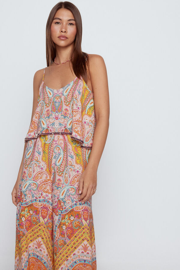 Slowlove Macac&atilde;o estampado detalhe bordado Multicolorido