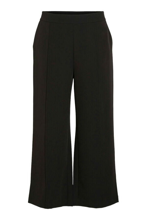 Evoked by Vila Pantal&oacute;n de vestir capri cintura alta curvy Negro
