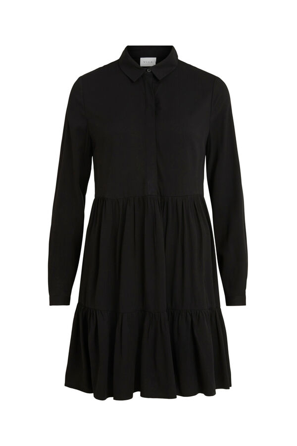 Vila Vestido curto camiseiro Preto