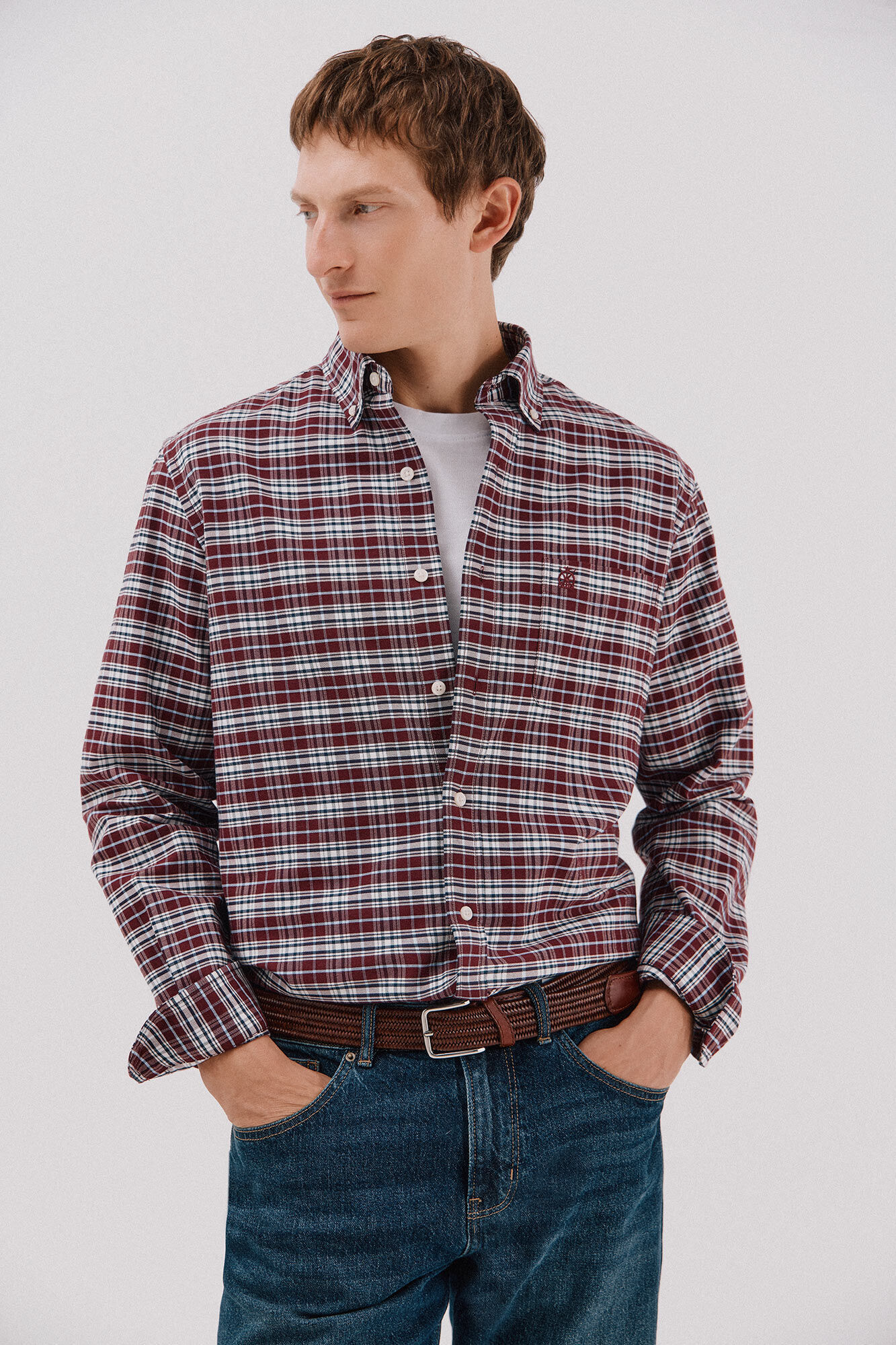 Cortefiel Camisa oxford xadrez