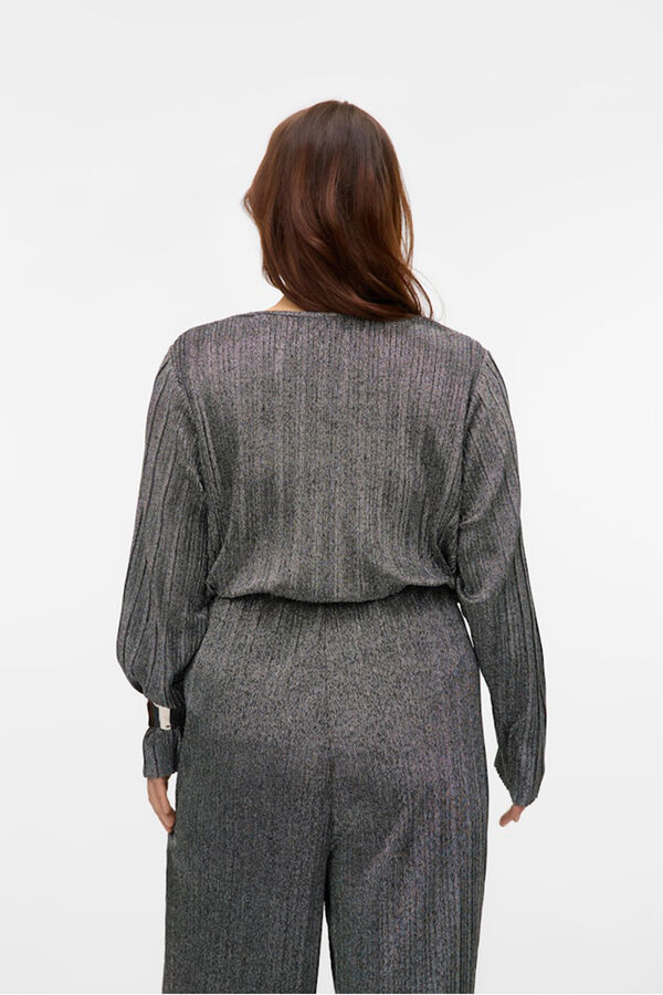 Vero Moda Curve Blusa manga top longa plus size Cinzento