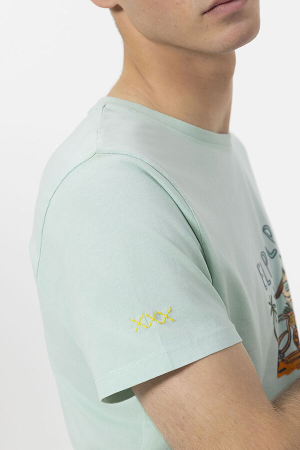 elPulpo Camiseta estampado Beach House Turquesa