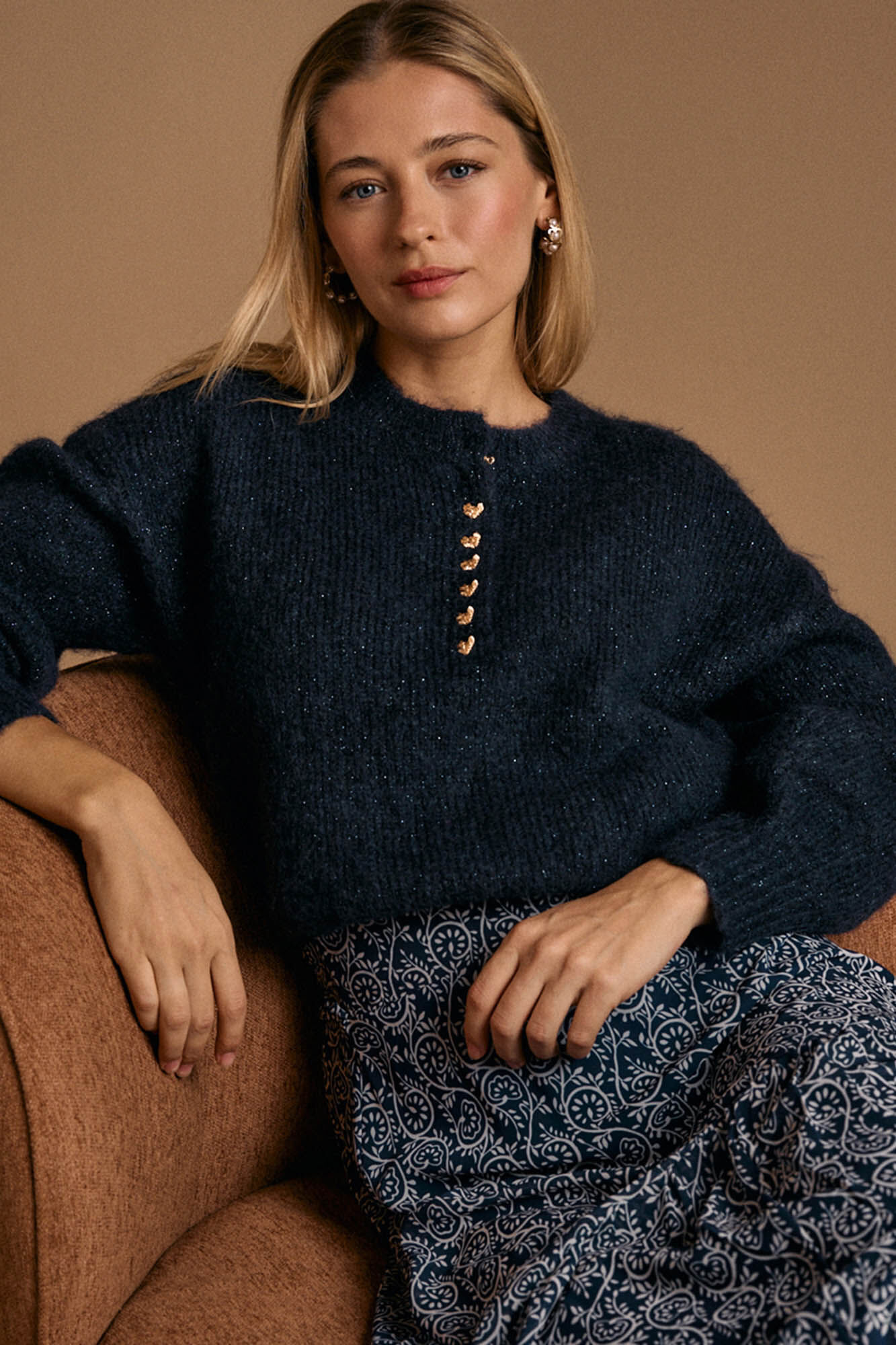 Pol&iacute;n Et Moi Jersey boton coraz&oacute;n Michelle