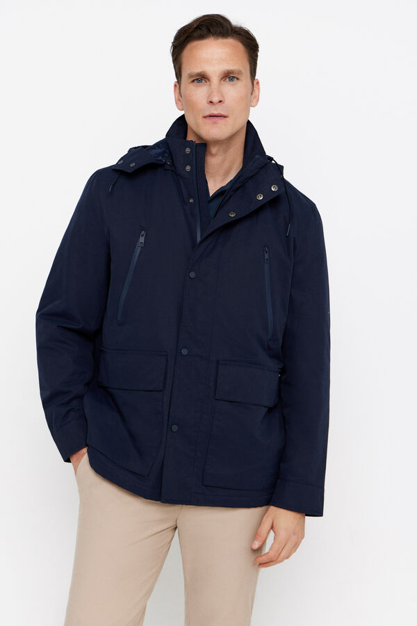 Cortefiel Blusão impermeável Azul