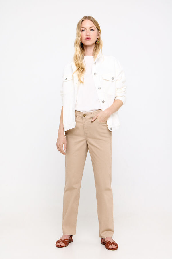 Cortefiel cazadora vaquera blanca Marfil