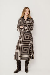 Vila Satin-finish midi skirt Preto