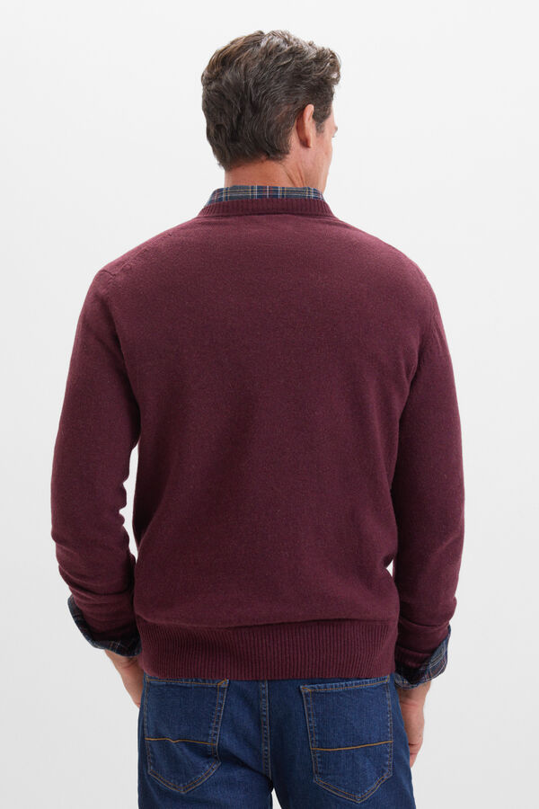 Cortefiel Camisola l&atilde; lambswool gola em bico Granada