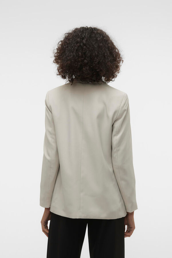 Vero Moda Blazer oversized manga comprida de mulher Cinzento