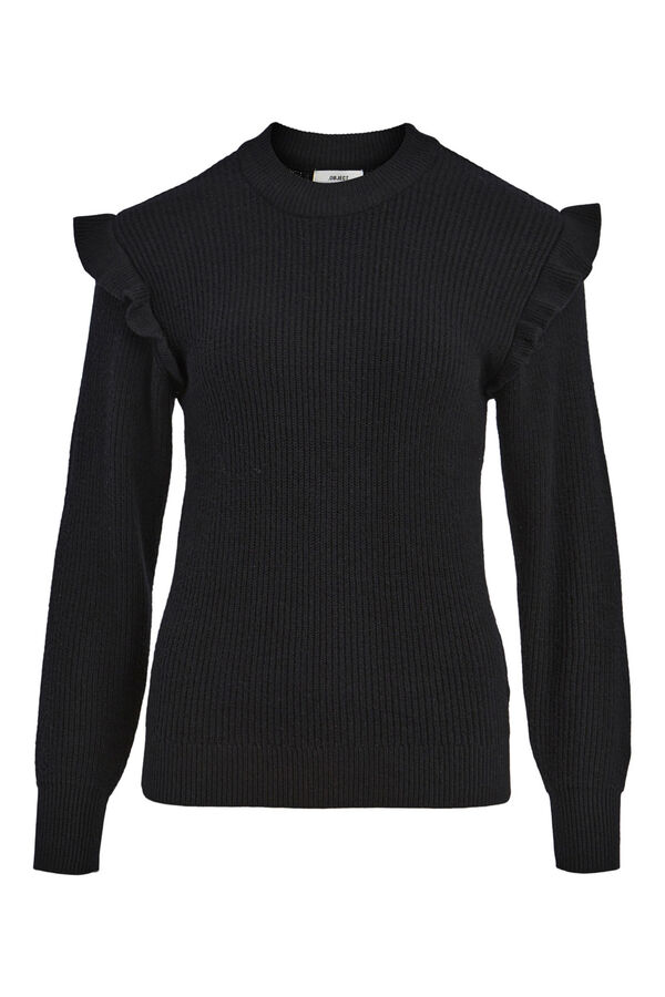 Object Jersey volantes Ecovero Negro