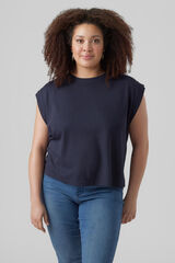 Cortefiel T-shirt detalhe ombreiras Curve Azul