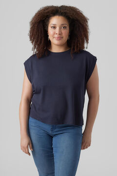 Cortefiel T-shirt detalhe ombreiras Curve Azul