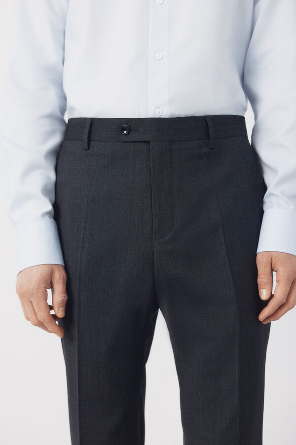 Cortefiel Pantal&oacute;n de traje liso COOLMAX&reg; Gris oscuro