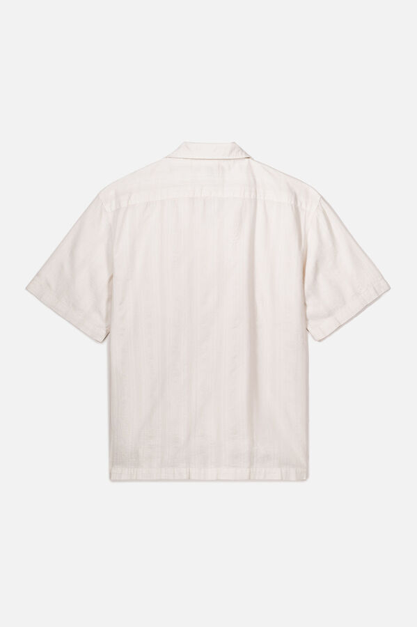 OOTO Camisa estruturada de manga manga curta Ecru