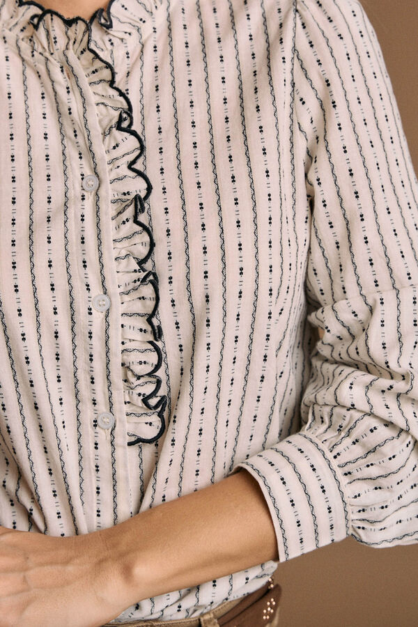 Pol&iacute;n Et Moi Blusa volante Thelma Beige