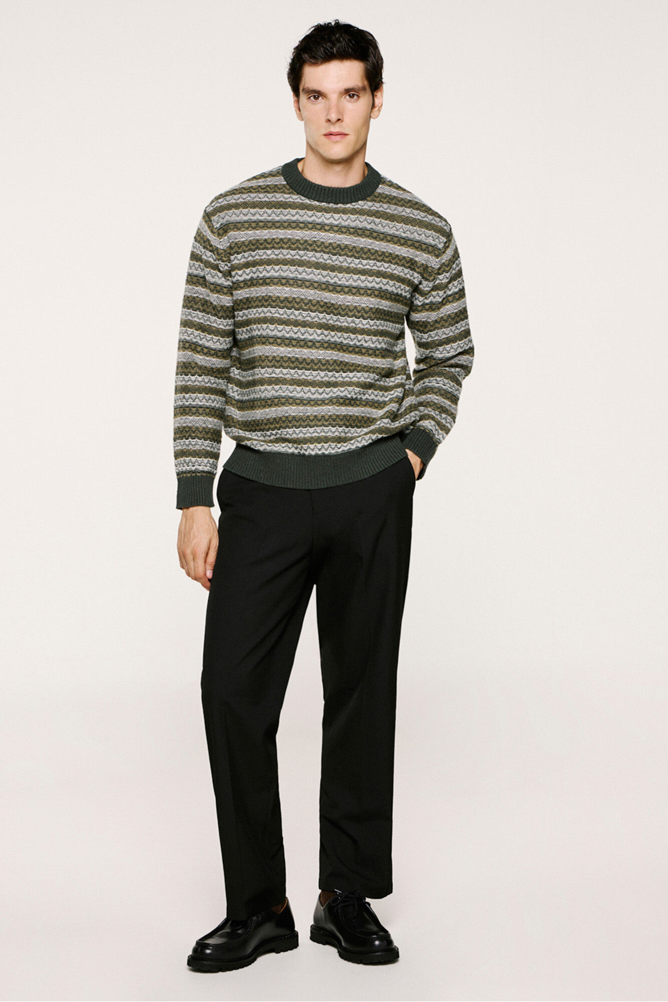 Selected Camisola de l&atilde; com gola caixa 