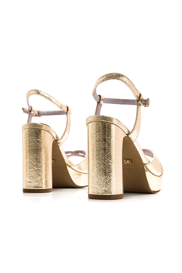 Maria Mare Sandalia de tac&oacute;n Dorado