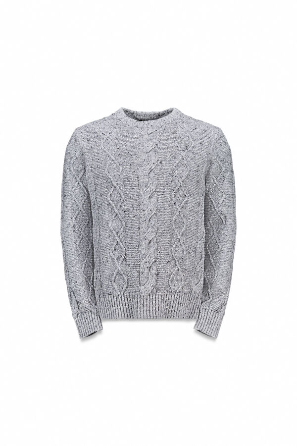OOTO Jersey navide&ntilde;o nudos cuello caja Gris