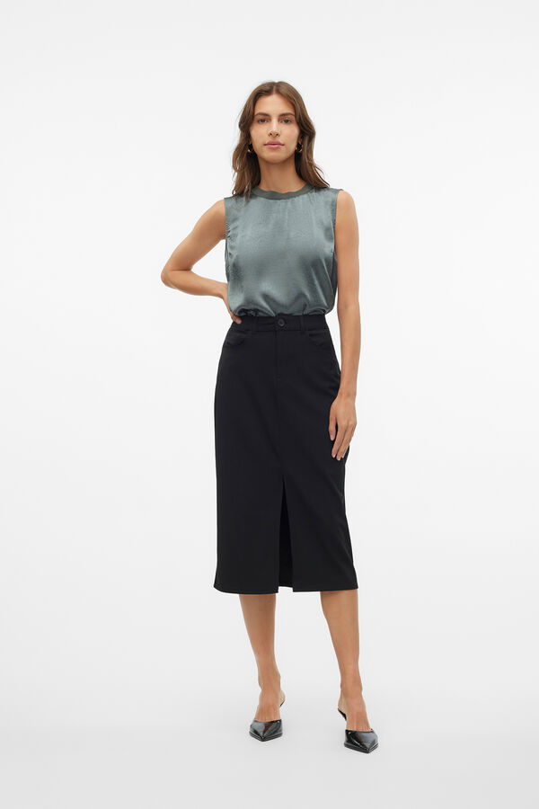 Vero Moda Saia midi  Preto