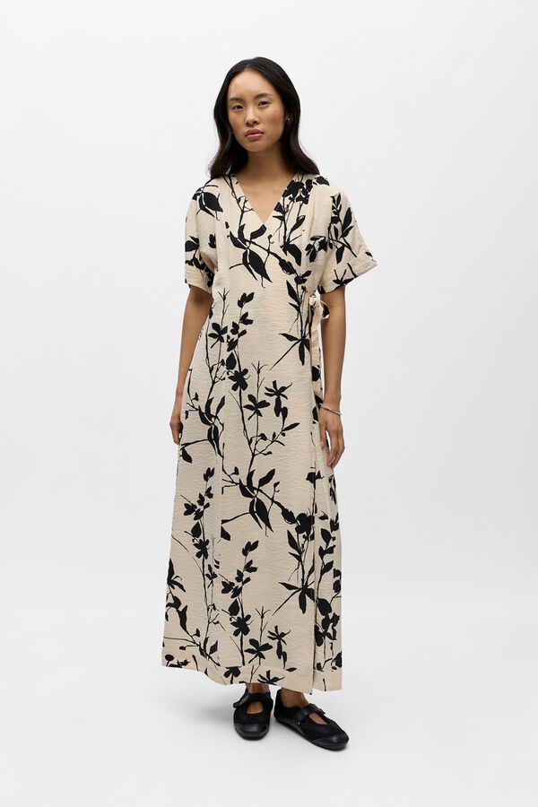 Object Vestido largo estampado Beige