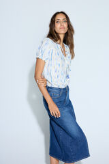 Slowlove Blusa estampada Estampado azul