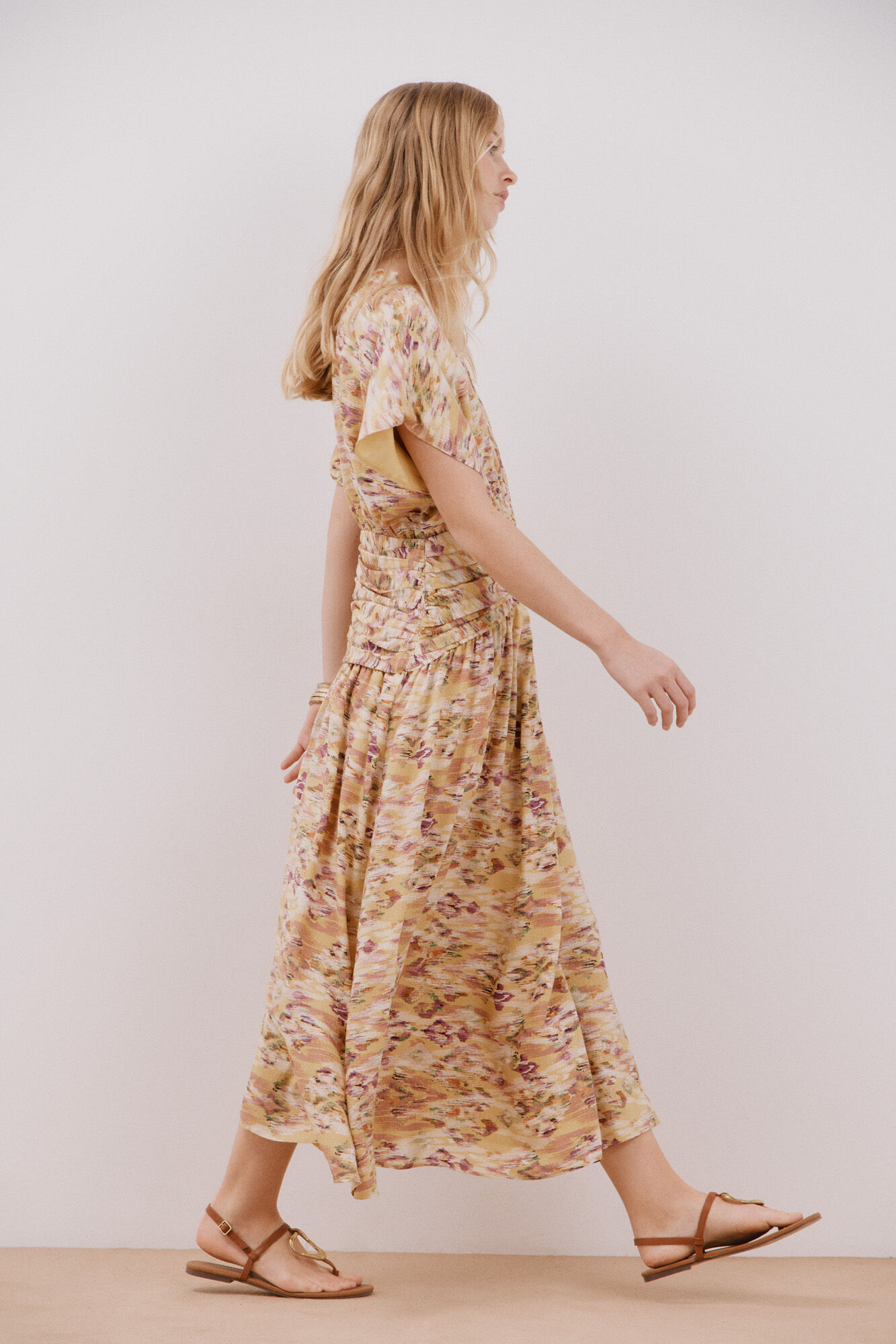 Cortefiel Vestido midi drapeado