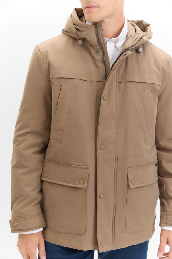 Cortefiel Parka leve Tostado