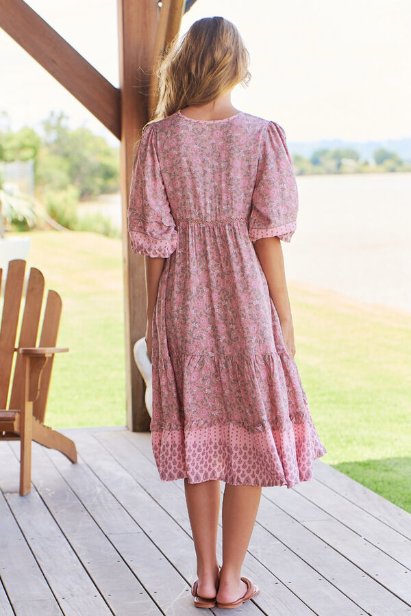 Jaase Vestido midi Rosa