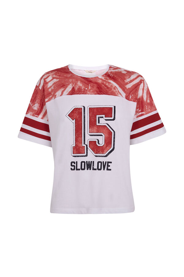 Slowlove Camiseta estampada logo Rojo