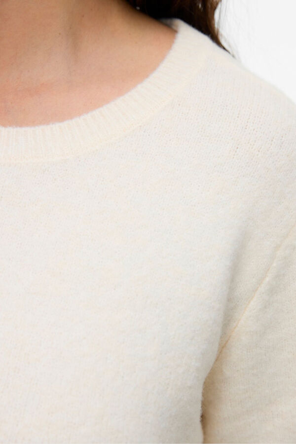 Vero Moda Curve Vestido de punto manga larga talla grande Beige