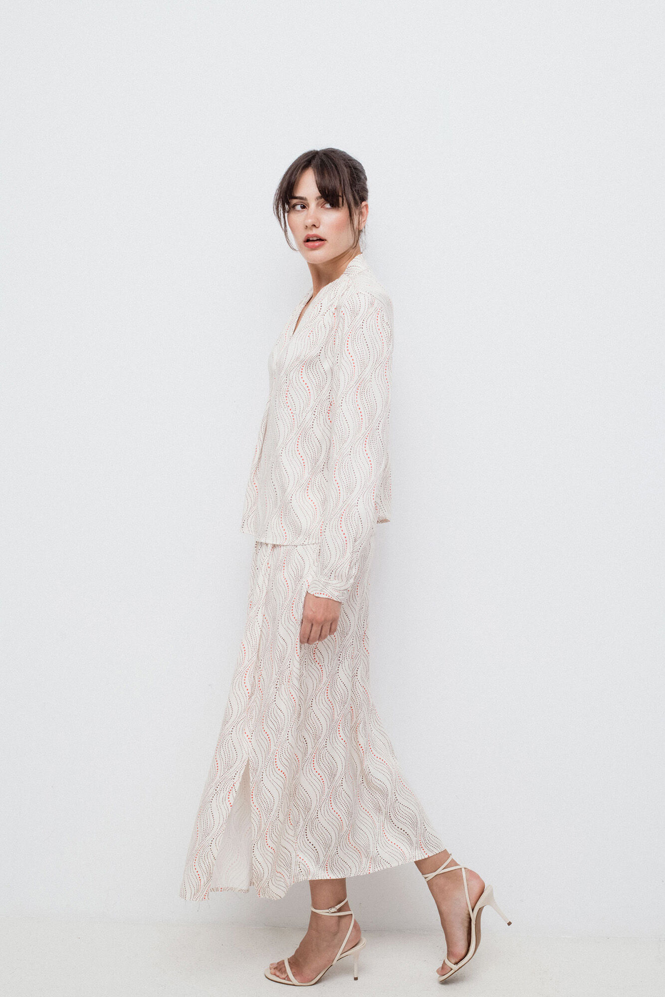 Vila Blusa manga larga estampada