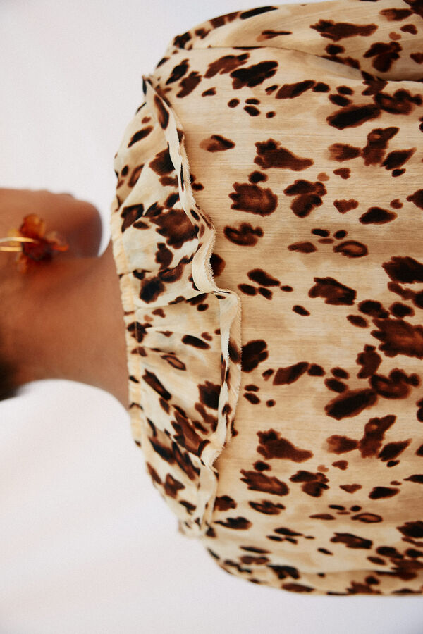 Cortefiel Blusa volantes Multicolor