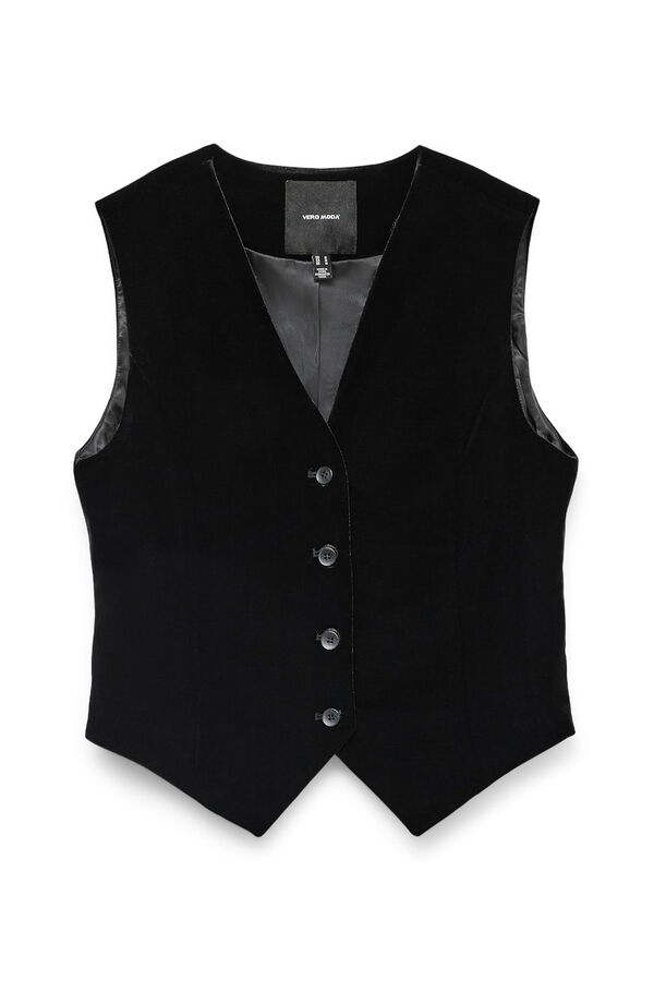 Vero Moda Chaleco de terciopelo Negro