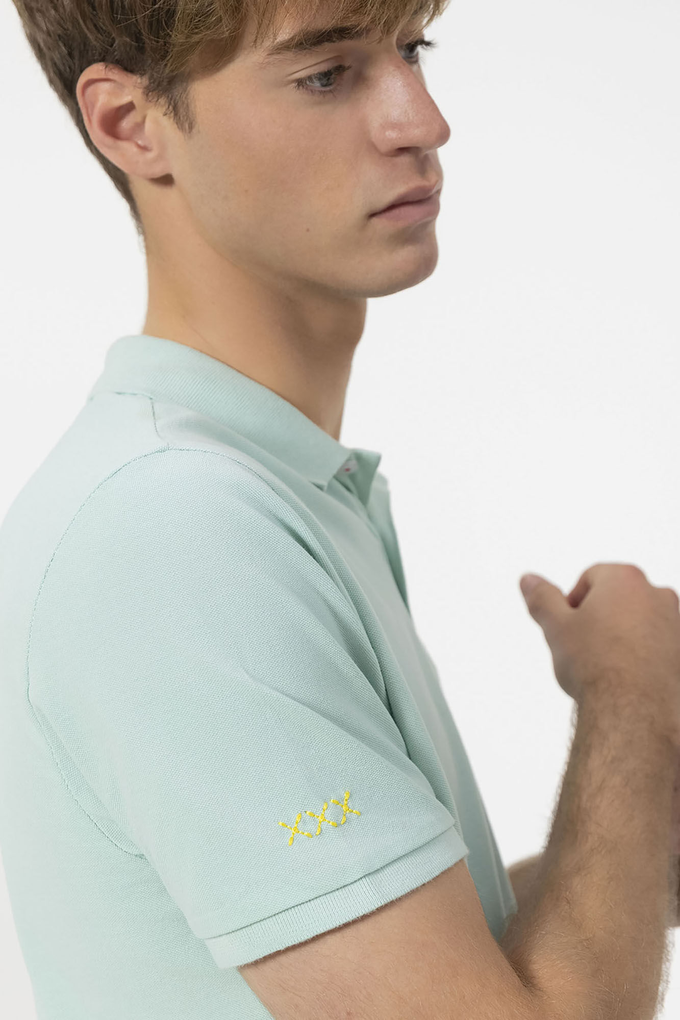 elPulpo Polo lavado bordados a contraste