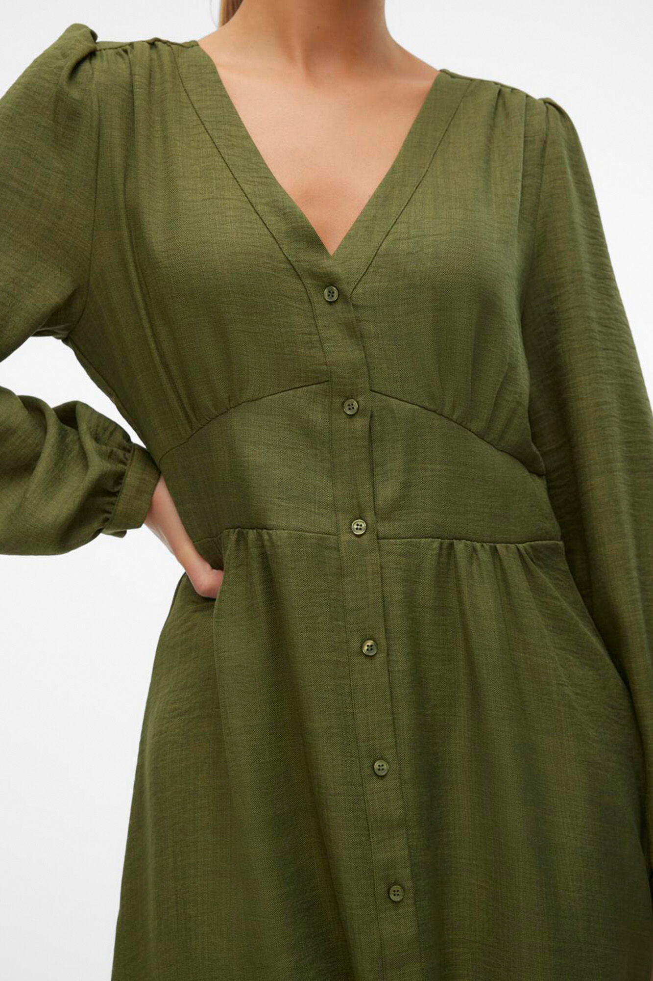 Vero Moda Vestido midi manga larga