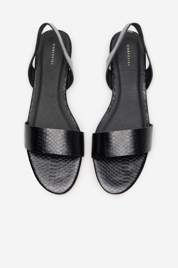 Cortefiel Sand&aacute;lia b&aacute;sica Preto