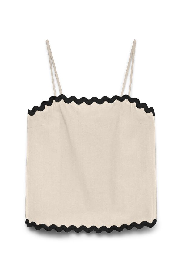 Vero Moda Top de tirantes escote cuadrado Beige