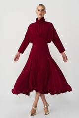 Cupl&eacute; Vestido largo evas&eacute; Estampado granate