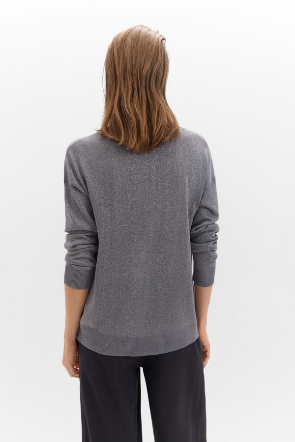 Cortefiel Jersey punto metalizado Gris