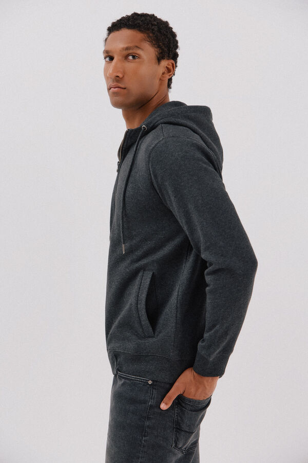 Cortefiel C&aacute;rdigan con capucha Gris